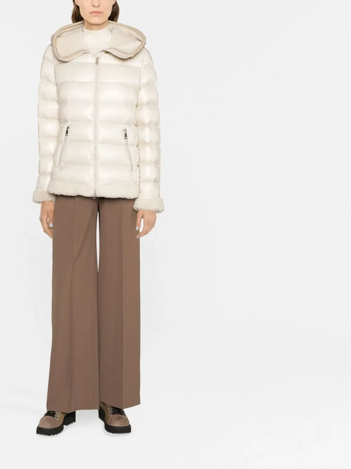 Moncler Guichard shearling-trim jacket - 画像2