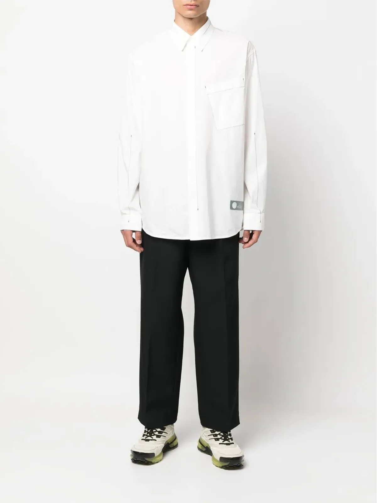 OAMC アシンメトリックポケット長袖シャツ - White - 画像2