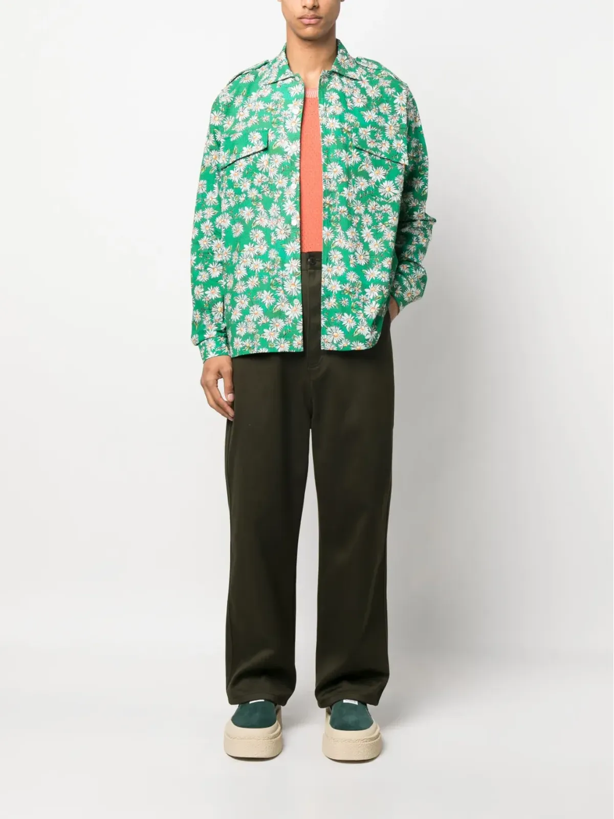 RHUDE デイジープリント ロングスリーブ シャツ - 画像2