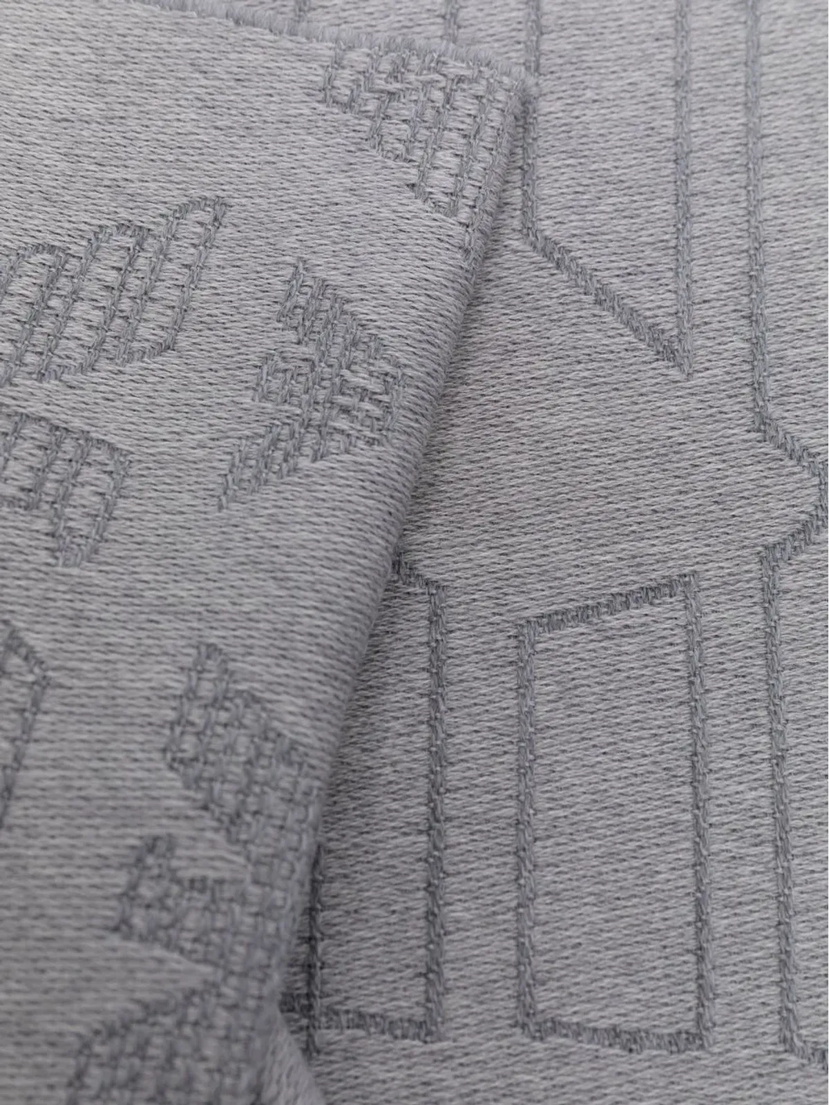 Emporio Armani 刺繍入りフリンジ付きウールスカーフ - 画像2