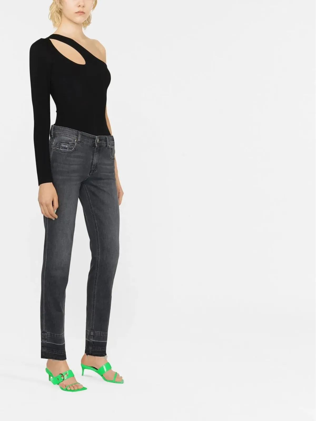 Versace Jeans Couture ロゴパッチ付きスキニージーンズ - 画像4