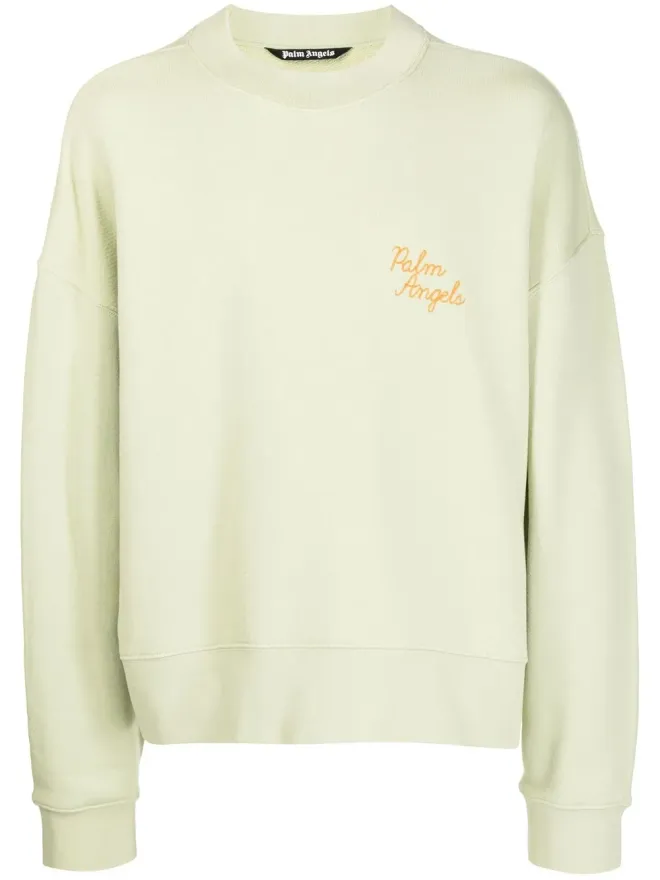 Palm Angels Palm Angels ロゴ刺繍スウェットシャツ グリーンの商品画像