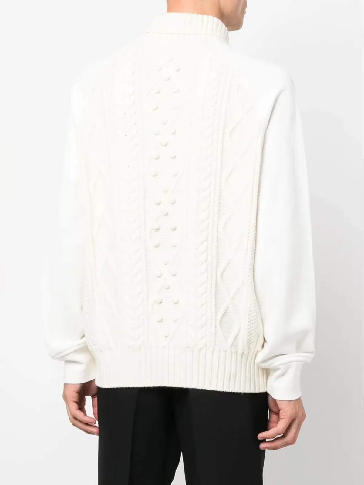 Neil Barrett embroidered-logo sleeve knit jumper - White - 画像4