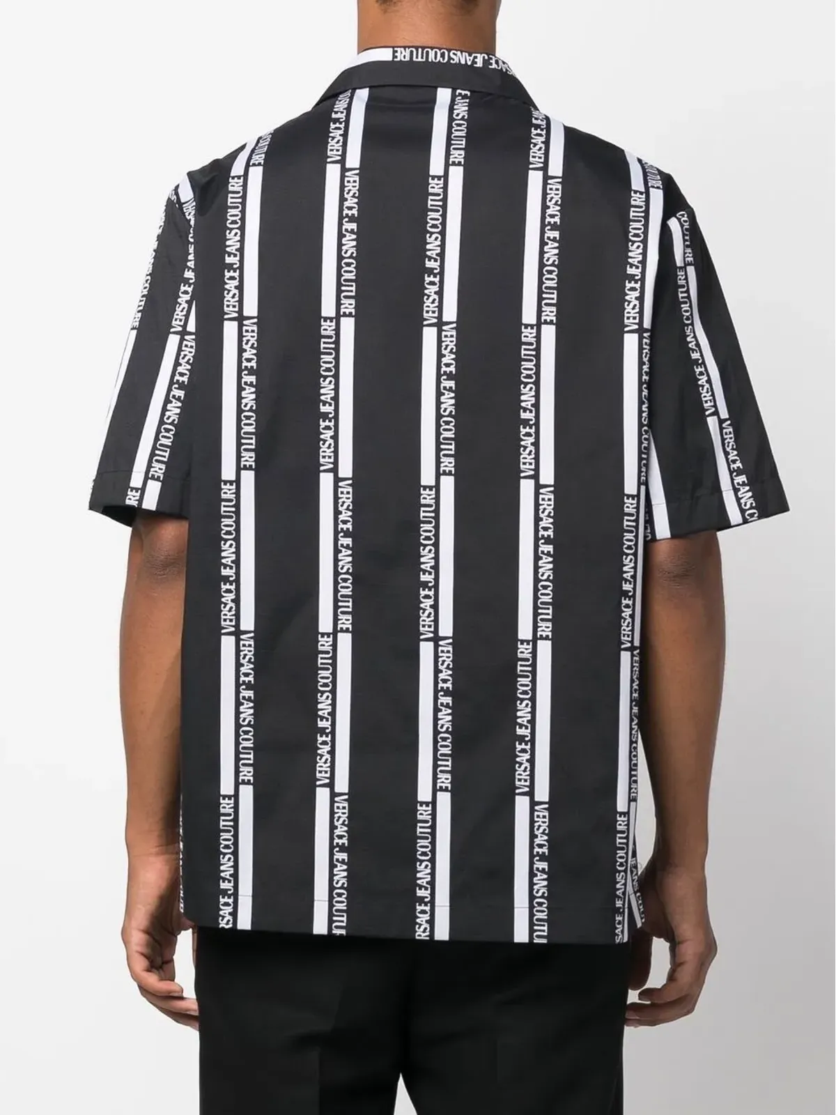Versace Jeans Couture ロゴプリント半袖シャツ - ブラック - 画像4