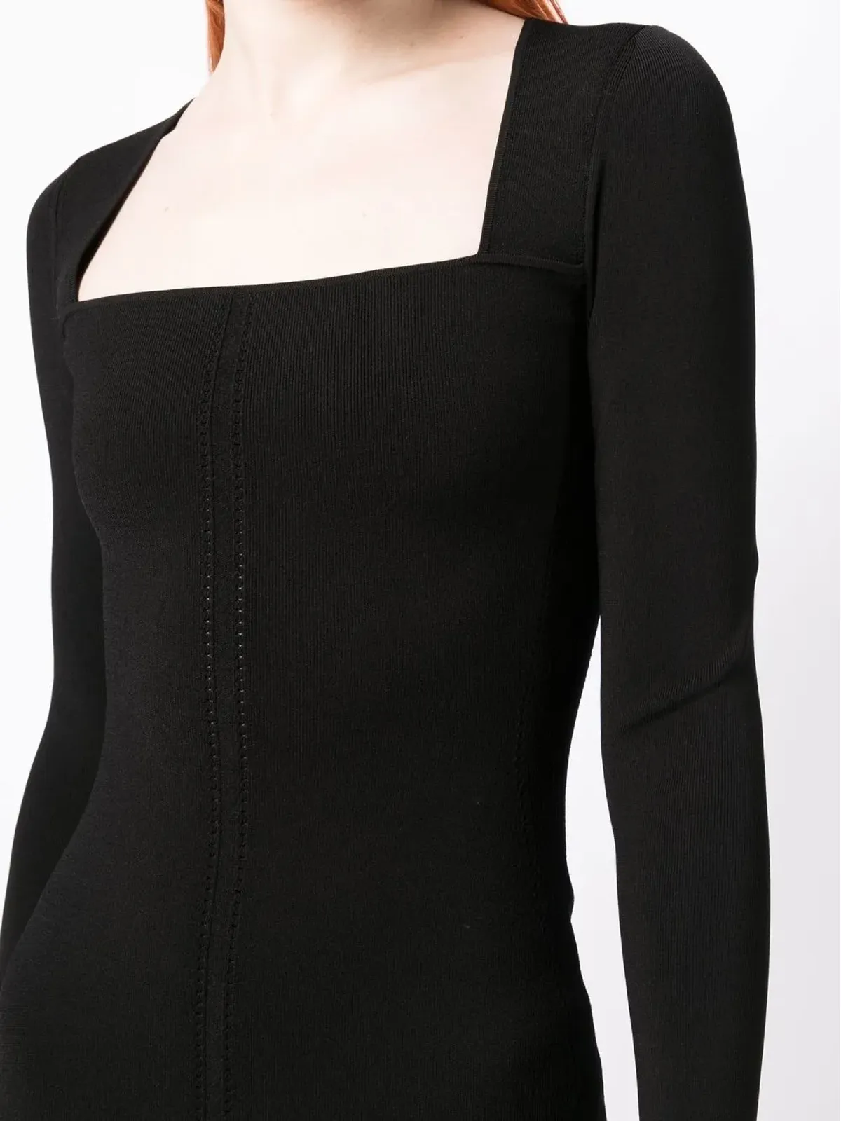Victoria Beckham フィットしたスクエアネックドレス - 画像5