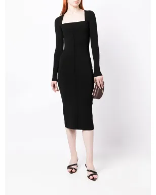 Victoria Beckham フィットしたスクエアネックドレス - サムネイル2