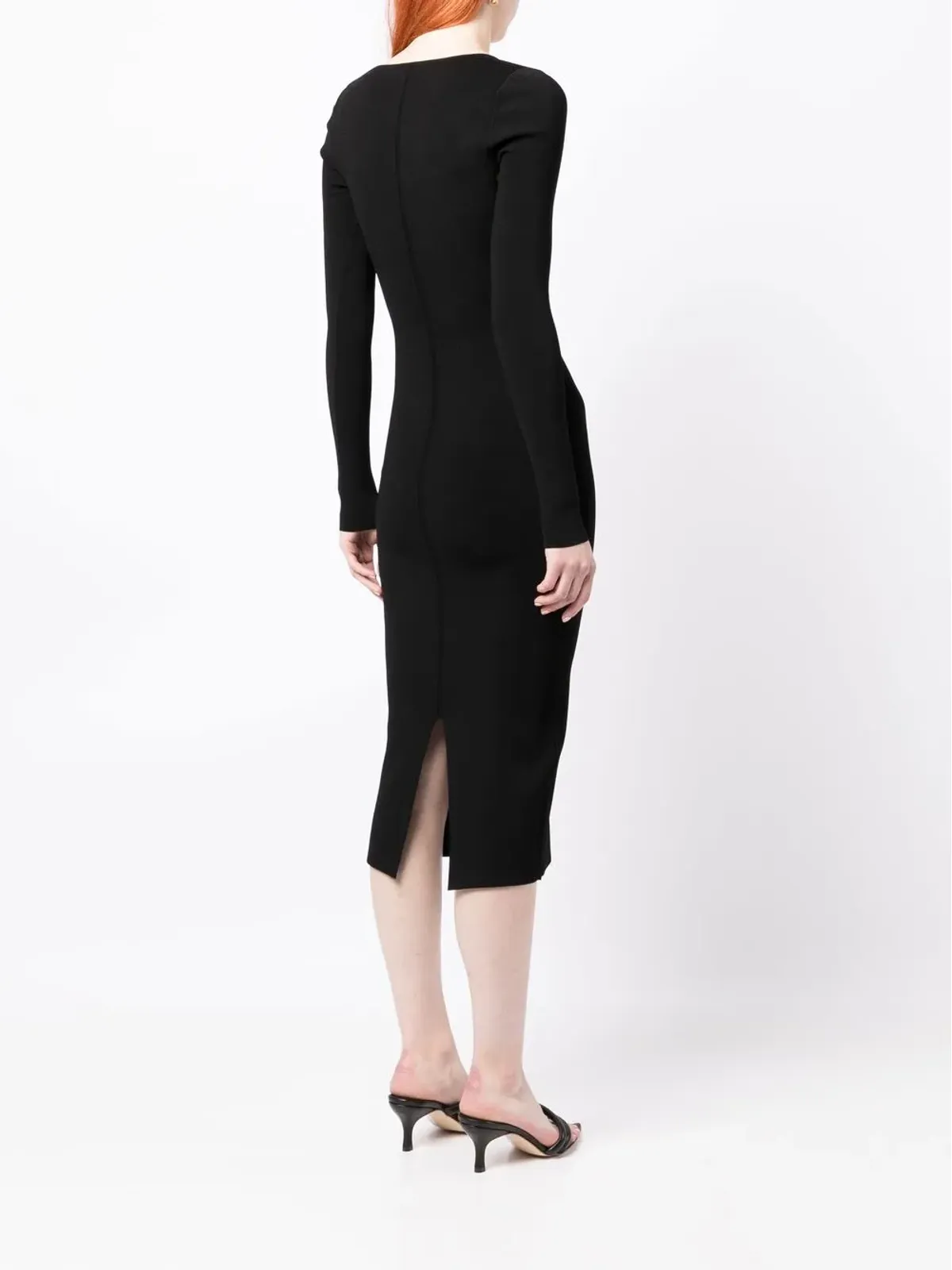 Victoria Beckham フィットしたスクエアネックドレス - 画像4
