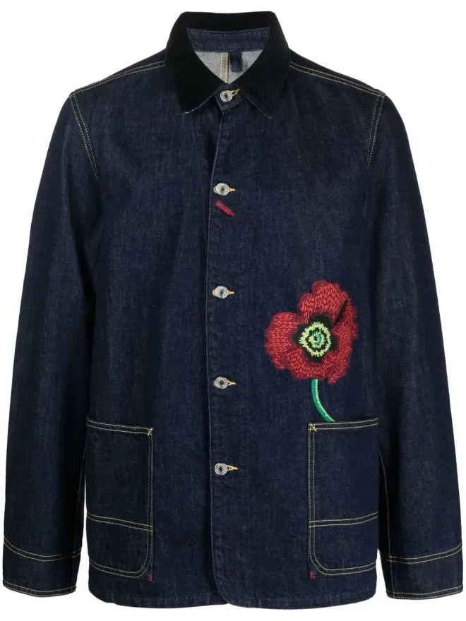 Kenzo Kenzo 花柄刺繍ディテールのデニムジャケットの商品画像