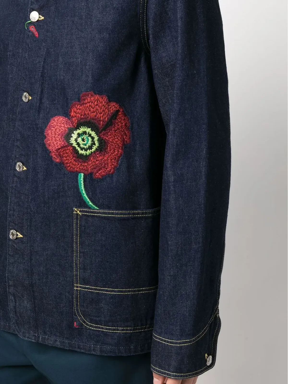 Kenzo 花柄刺繍ディテールのデニムジャケット - 画像5