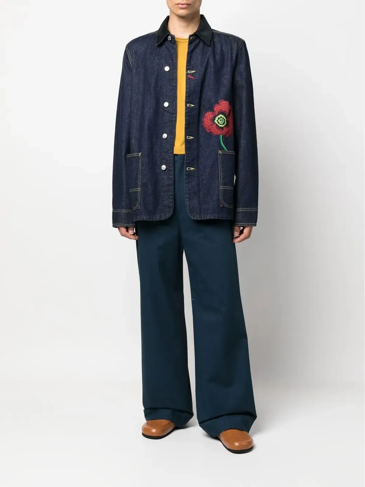 Kenzo 花柄刺繍ディテールのデニムジャケット - 画像2