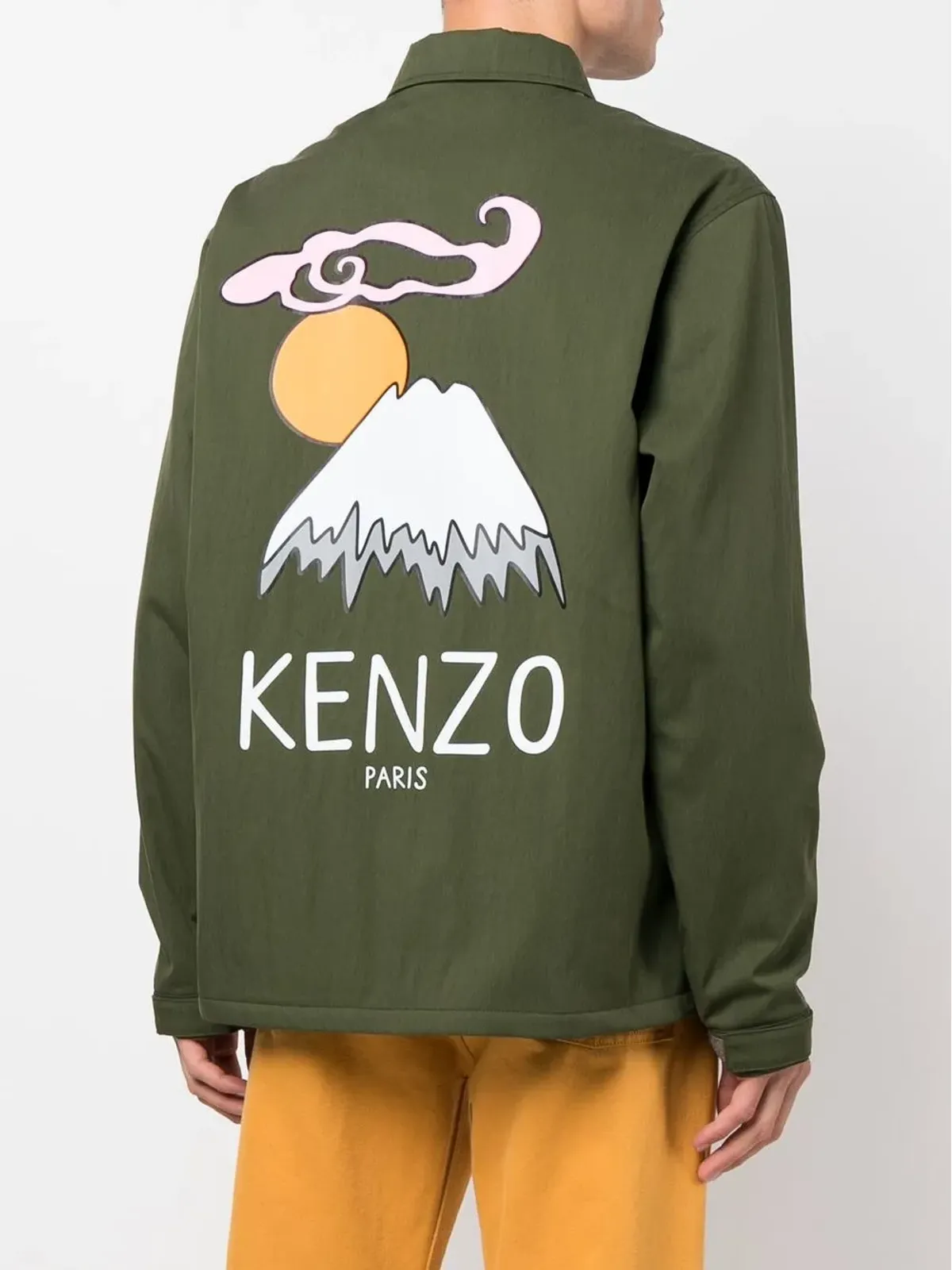 Kenzo 胸ロゴプリント シャツジャケット - グリーン - 画像4