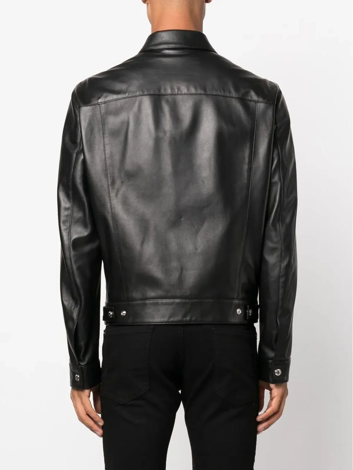 DSQUARED2 ボタンアップ レザーシャツ - 画像4
