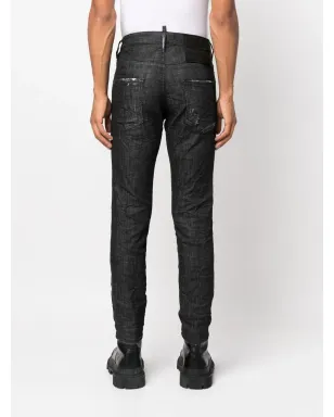 DSQUARED2 ディストレスド・スキニー・カット・ジーンズ - ブラック - サムネイル4
