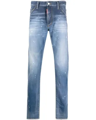 DSQUARED2 ペイントスプラター柄デニムジーンズ ブルー - サムネイル1