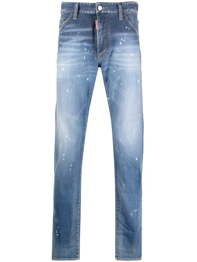 Dsquared2 DSQUARED2 ペイントスプラター柄デニムジーンズ ブルーの商品画像