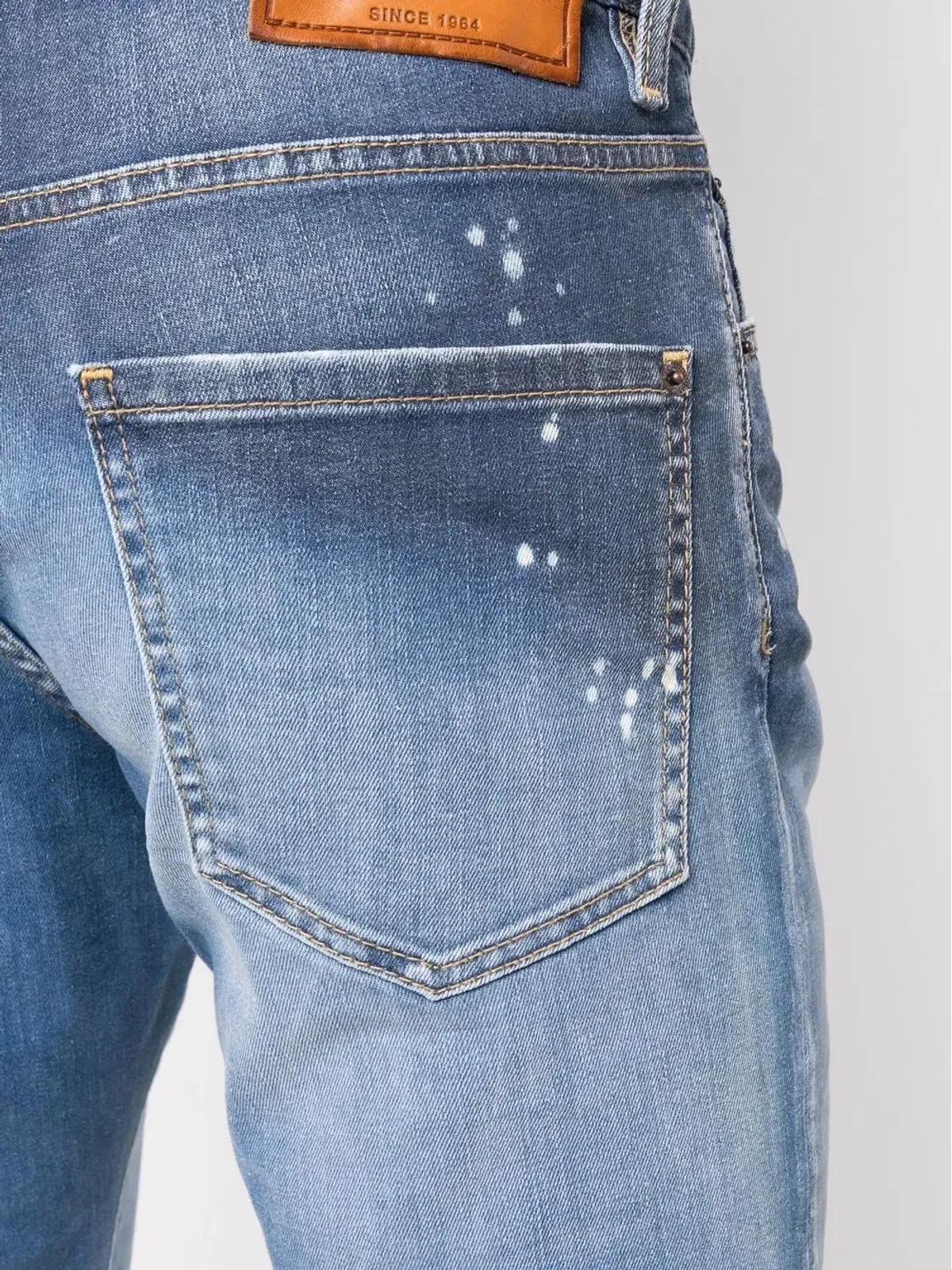 DSQUARED2 ペイントスプラター柄デニムジーンズ ブルー - 画像5