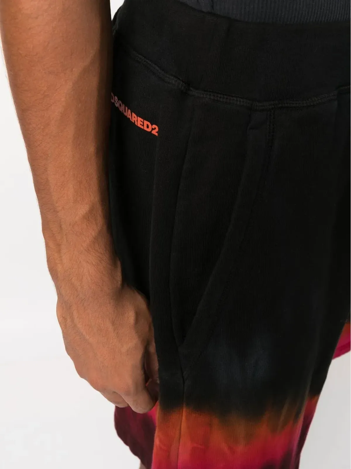 DSQUARED2 タイダイ柄 トラックショーツ - ブラック - 画像5