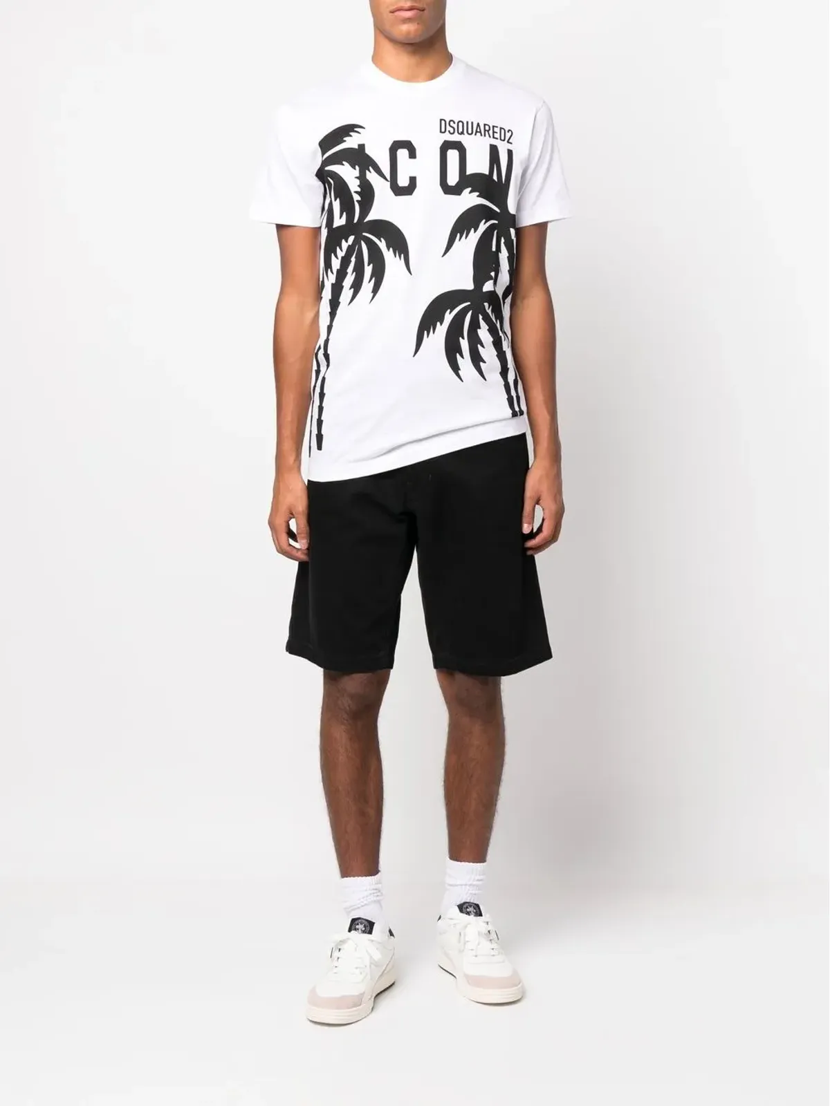 DSQUARED2 パームツリー ロゴプリント Tシャツ - 画像2