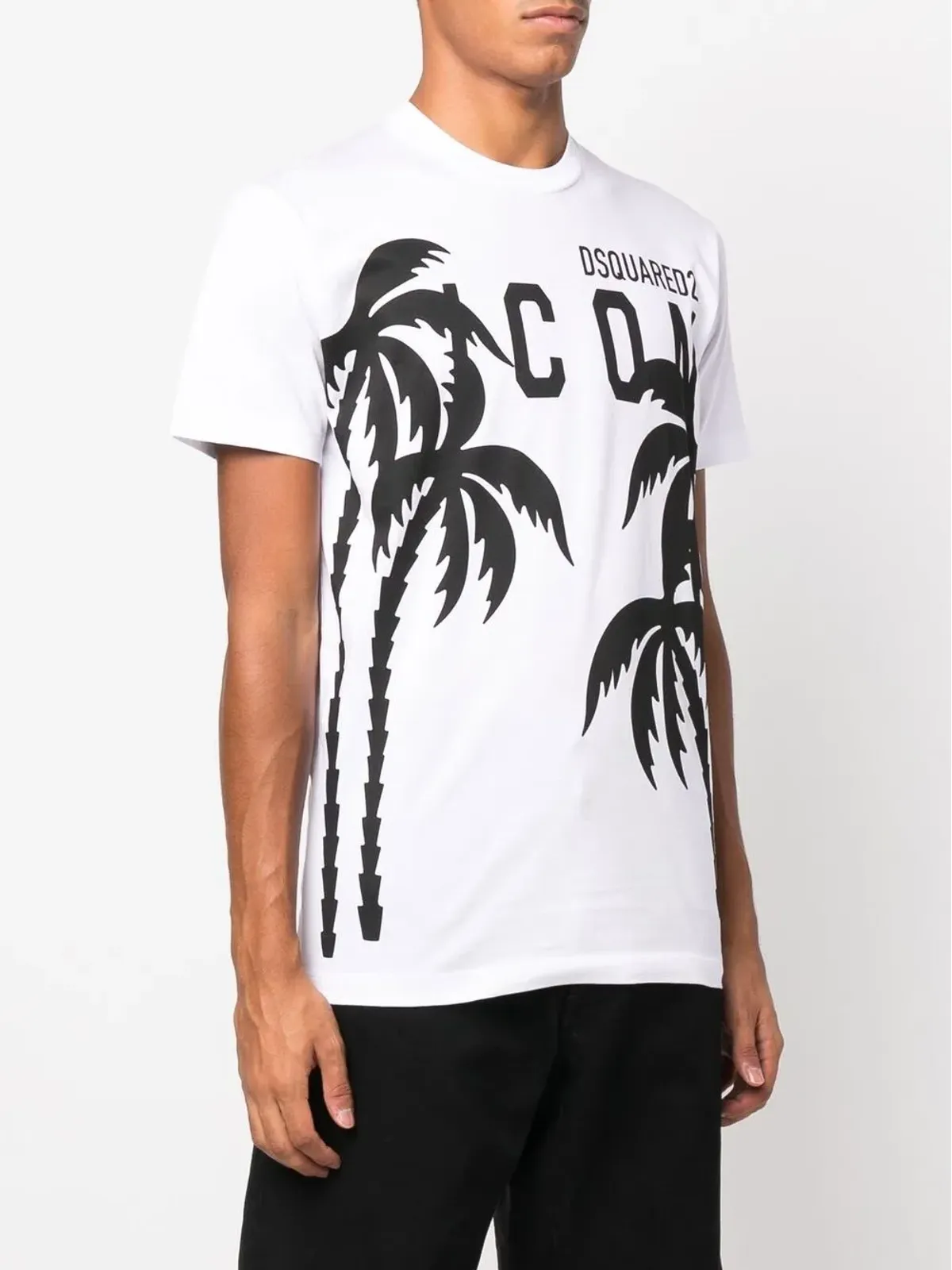 DSQUARED2 パームツリー ロゴプリント Tシャツ - 画像3