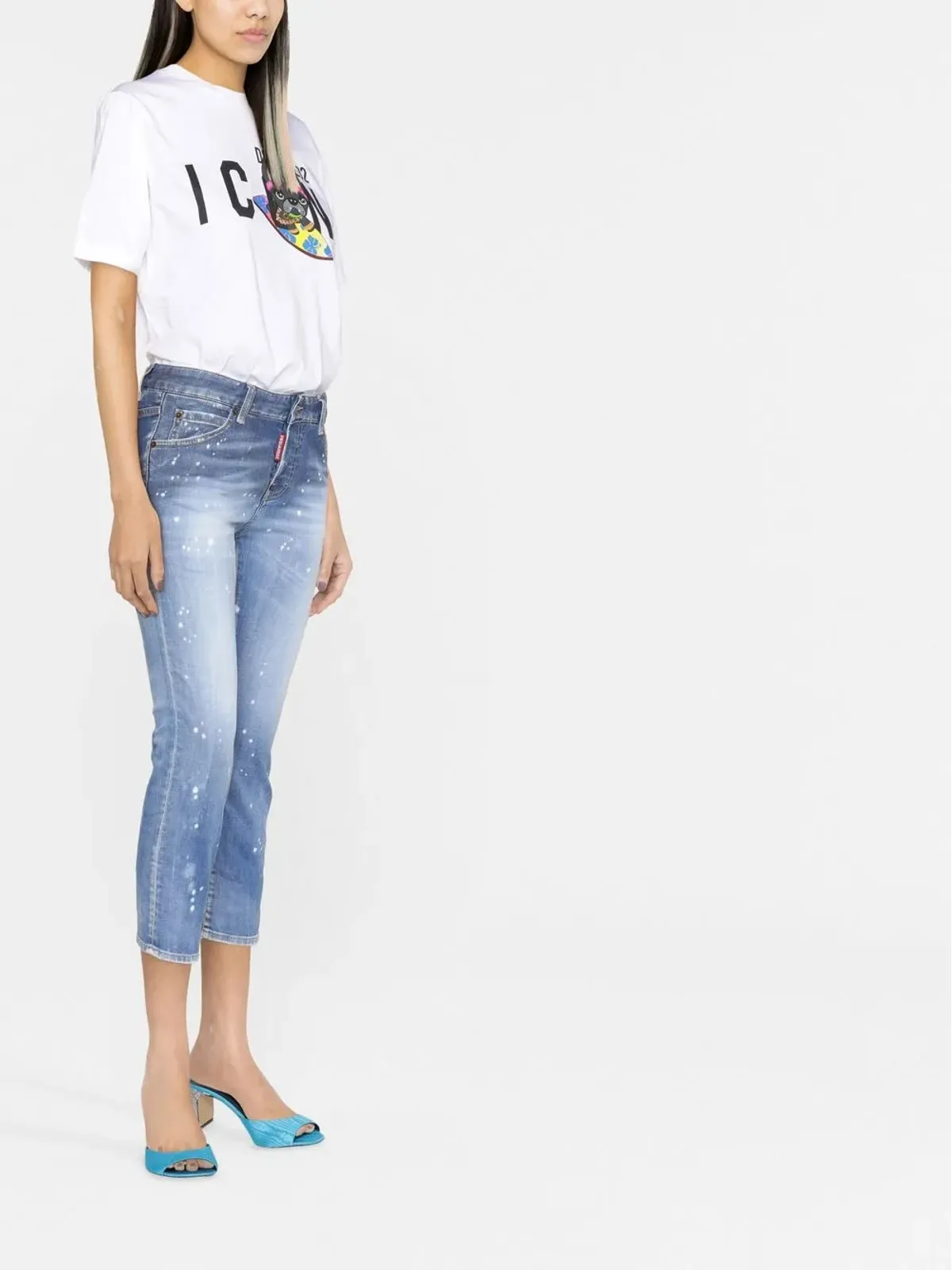 DSQUARED2 クロップドスキニージーンズ - 画像3