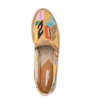 DSQUARED2 全体ロゴプリント エスパドリーユ - サムネイル4