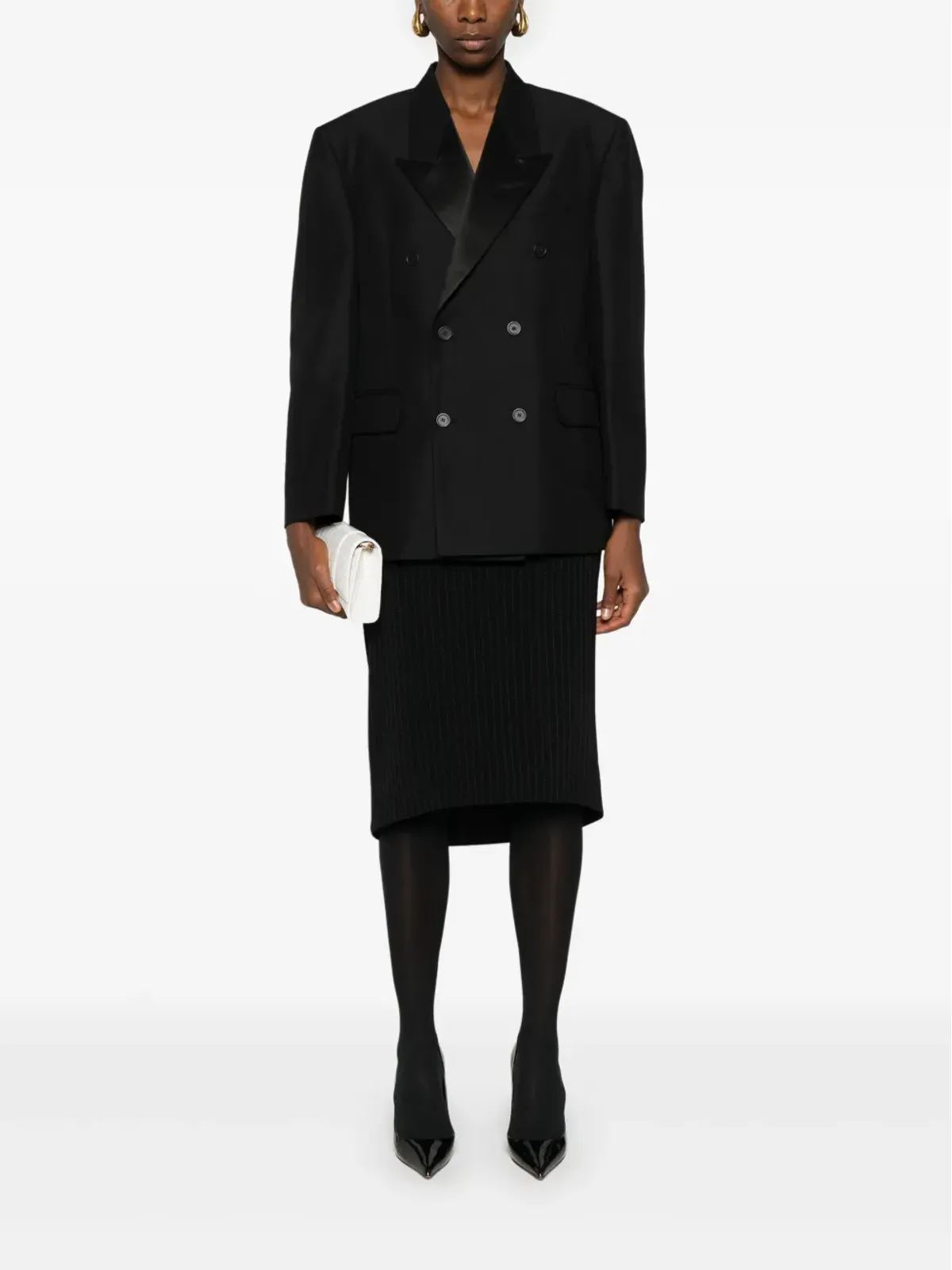 Balenciaga アワーグラス ミディスカート - ブラック - 画像2