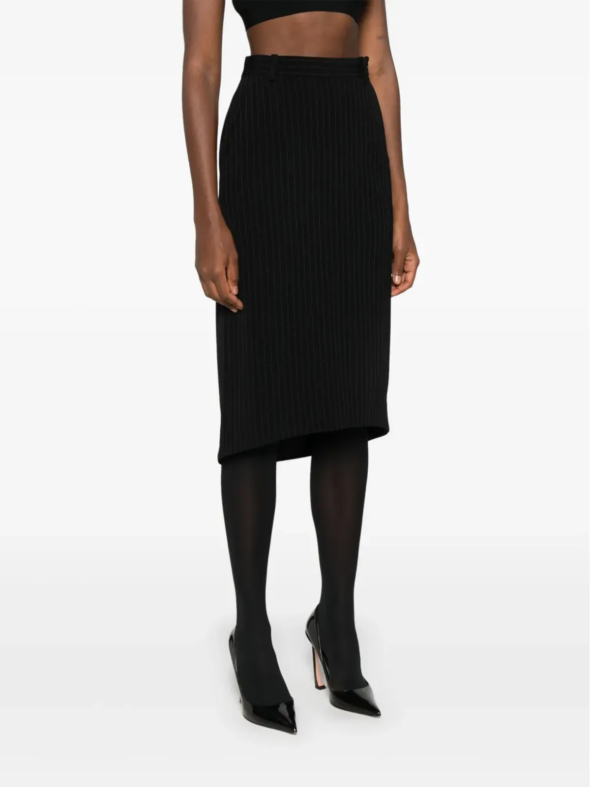 Balenciaga アワーグラス ミディスカート - ブラック - 画像3