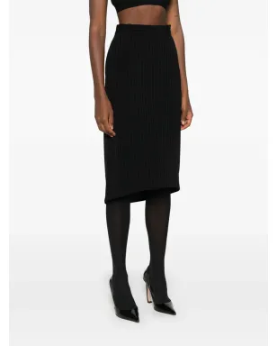 Balenciaga アワーグラス ミディスカート - ブラック - サムネイル3