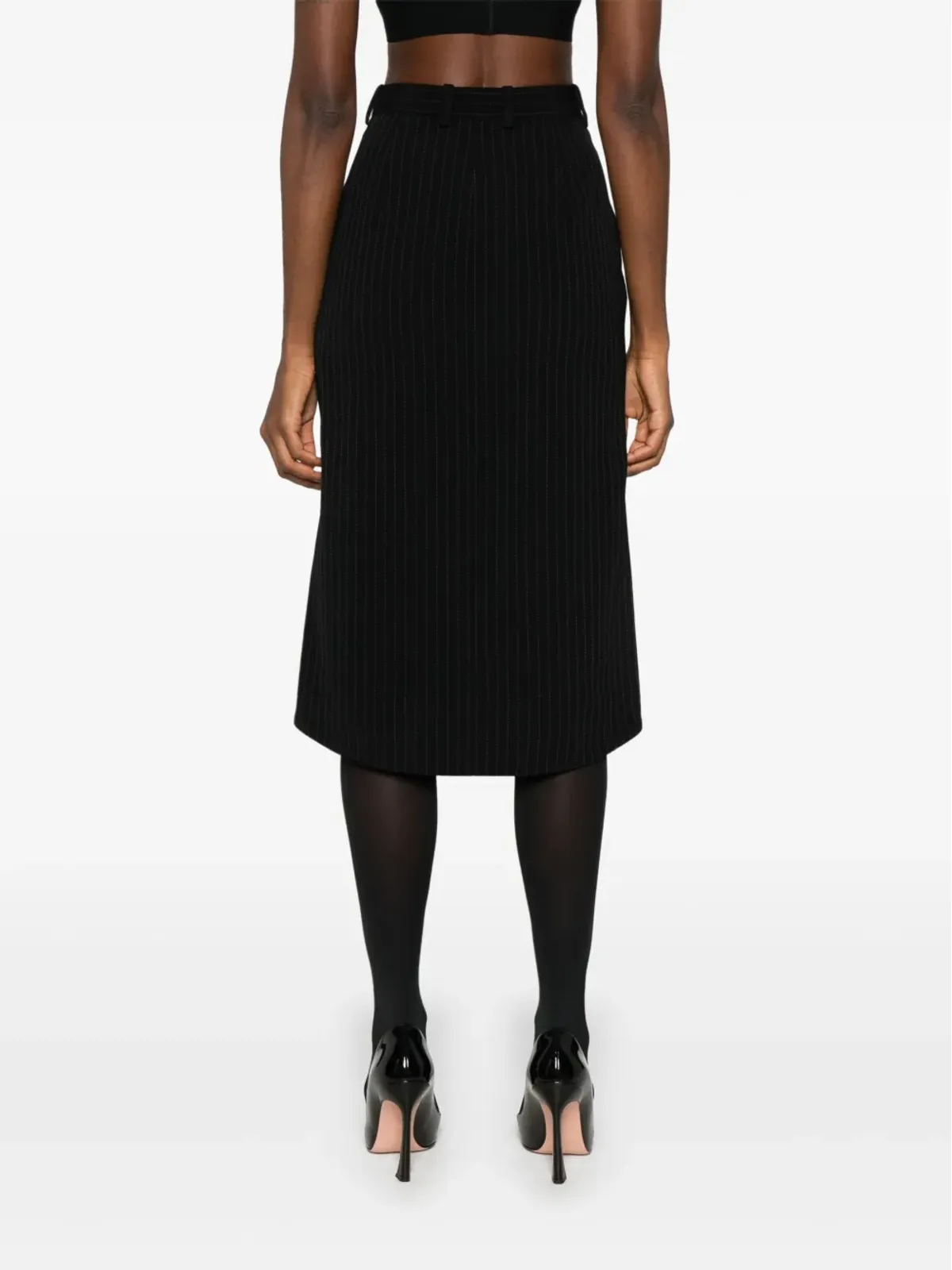 Balenciaga アワーグラス ミディスカート - ブラック - 画像4