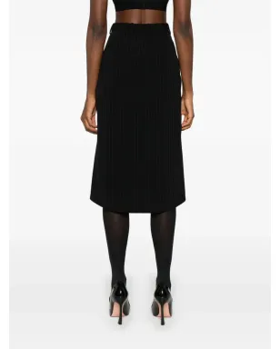Balenciaga アワーグラス ミディスカート - ブラック - サムネイル4