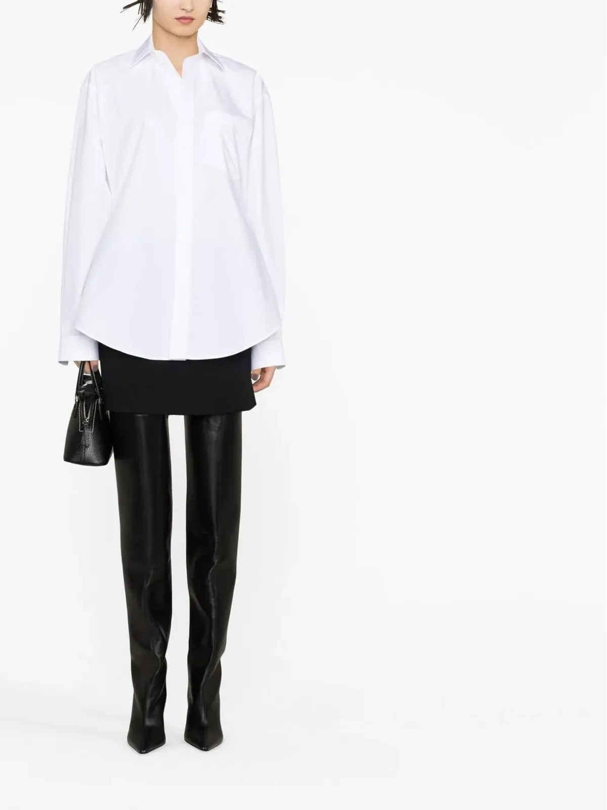 Balenciaga hourglass-shape長袖シャツ - White - 画像2