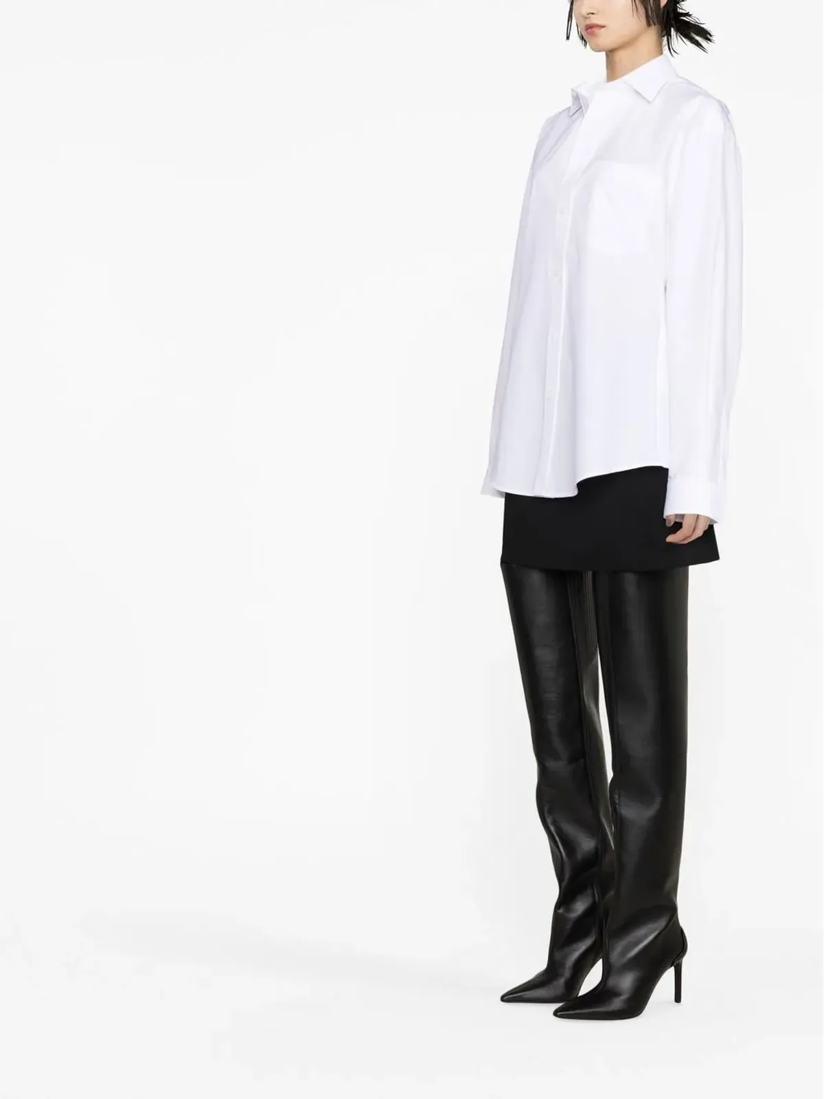 Balenciaga hourglass-shape長袖シャツ - White - 画像3