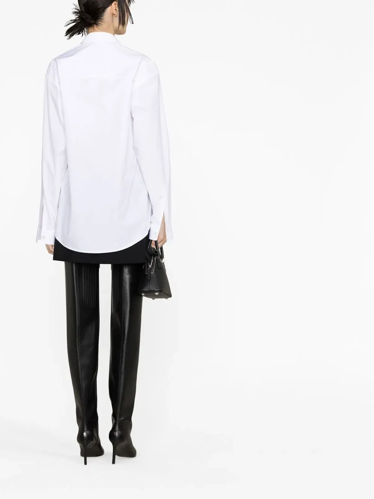 Balenciaga hourglass-shape長袖シャツ - White - 画像4