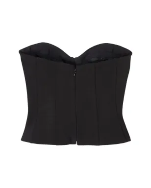 Balenciaga strapless bustier top - Black - サムネイル2