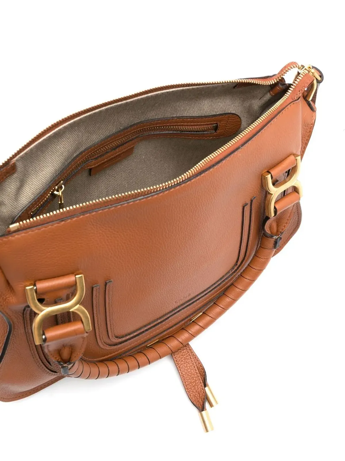 Chloé マルシー グレインドレザー トートバッグ - ブラウン - 画像5