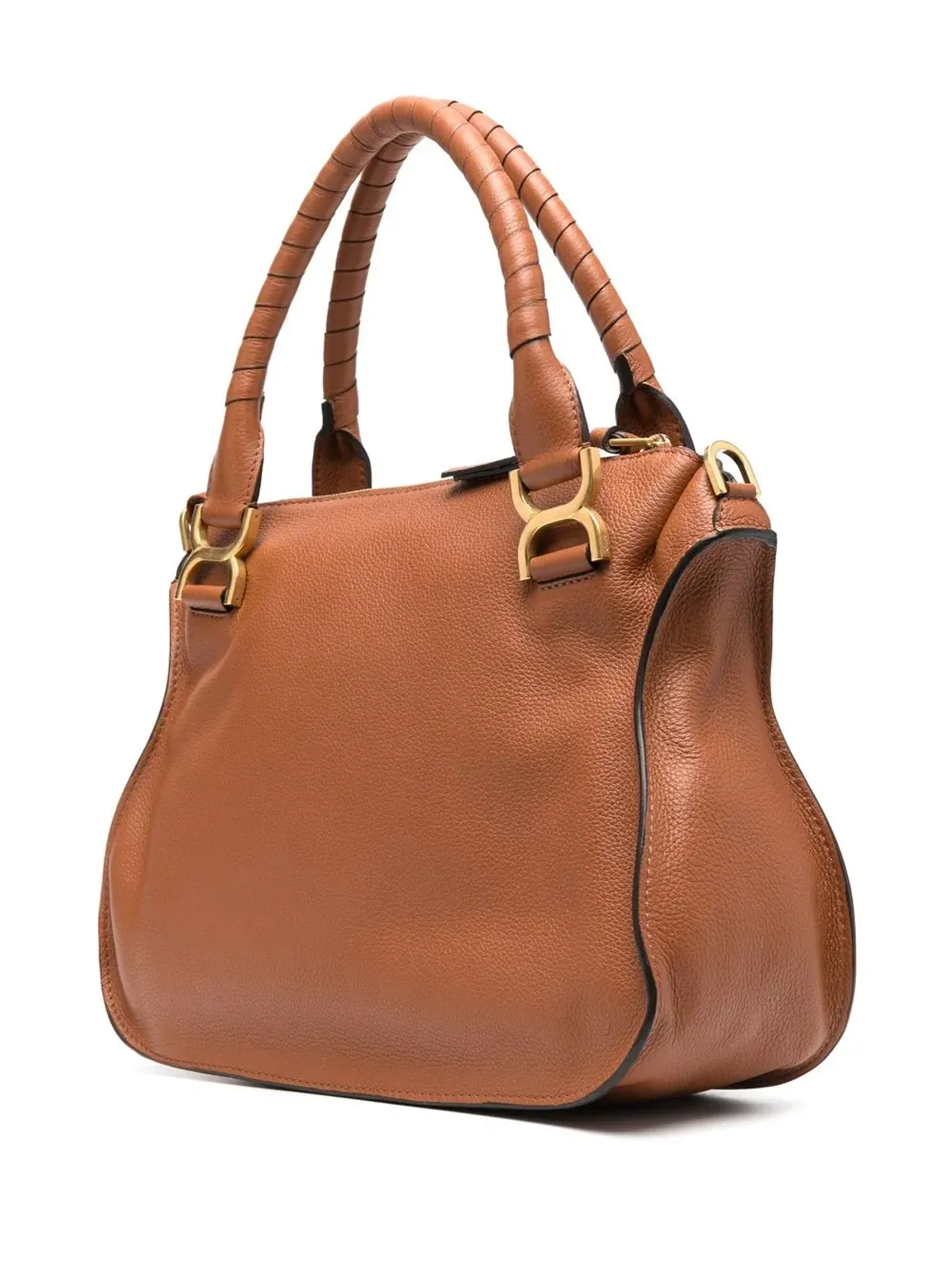 Chloé マルシー グレインドレザー トートバッグ - ブラウン - 画像3
