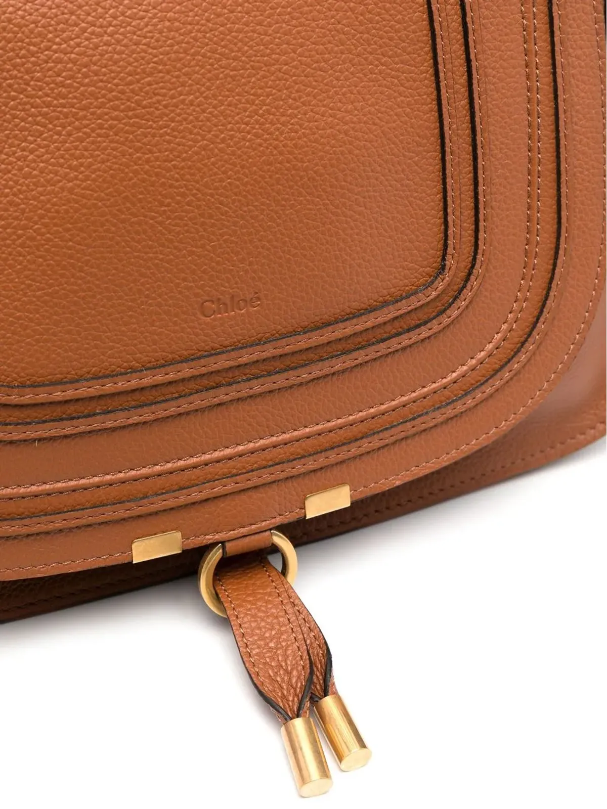 Chloé マルシー グレインドレザー トートバッグ - ブラウン - 画像4