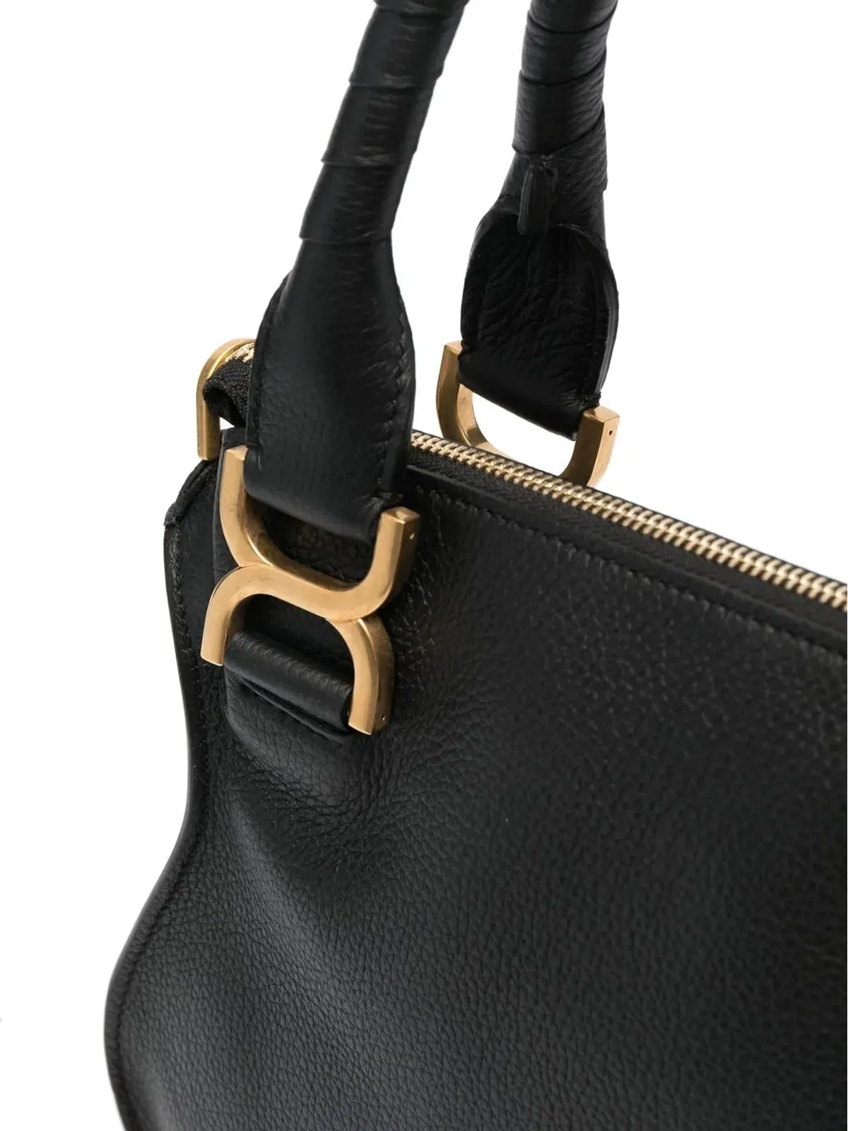 Chloé マルシー レザー トートバッグ - Black - 画像4