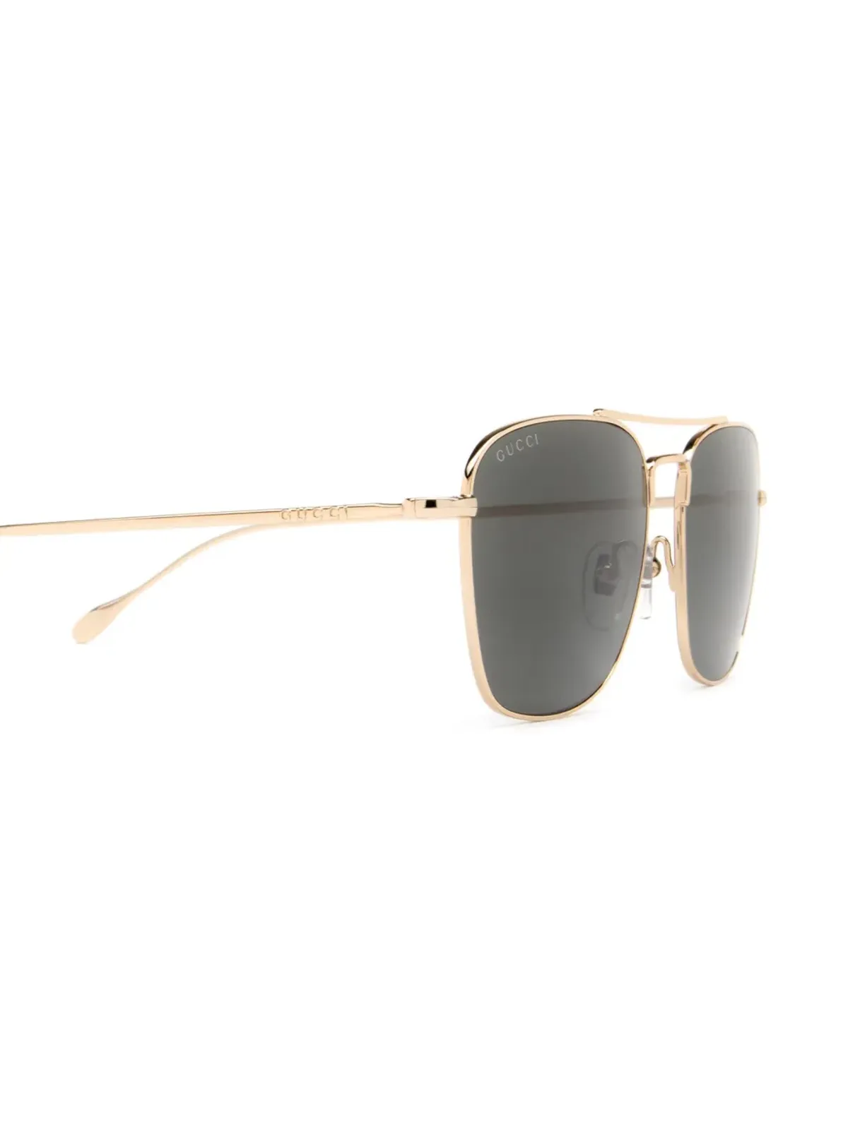 Gucci Eyewear 矩形フレーム ダブルブリッジ サングラス - 画像3