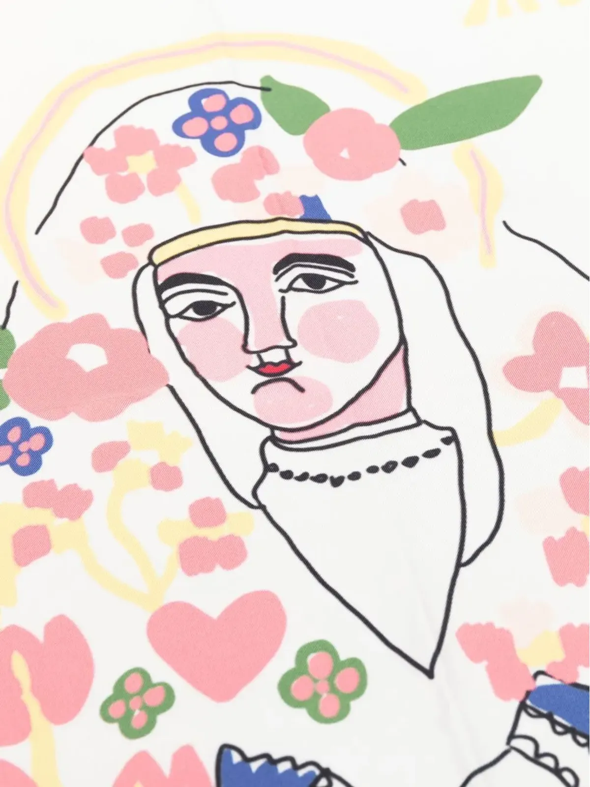 Gunia Project Mary, Mother of Jesus シルクスカーフ - Neutrals - 画像4