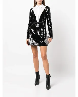 Giambattista Valli 花柄レースのシャツ風スパンコールドレス - サムネイル2