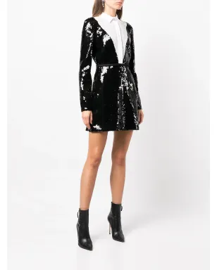 Giambattista Valli 花柄レースのシャツ風スパンコールドレス - サムネイル3