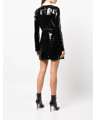 Giambattista Valli 花柄レースのシャツ風スパンコールドレス - サムネイル4