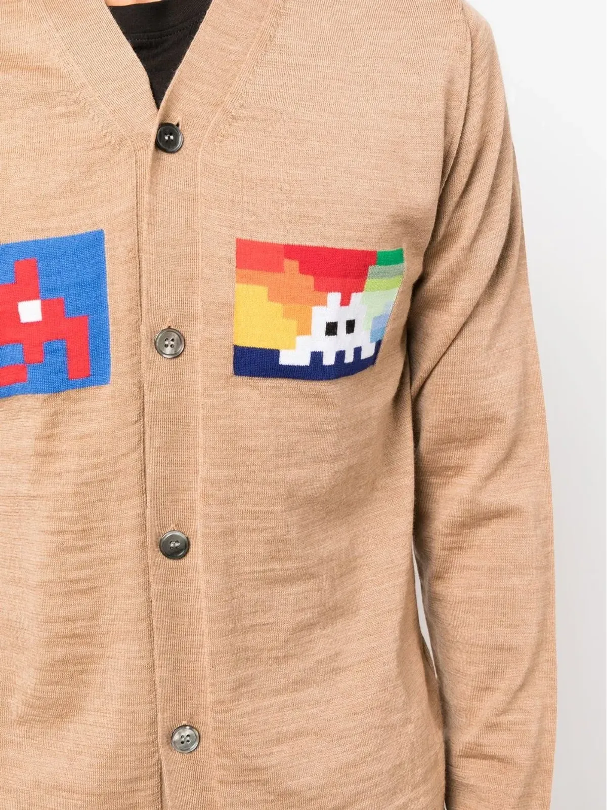 Comme Des Garçons Shirt グラフィックプリント Vネック カーディガン - 画像5
