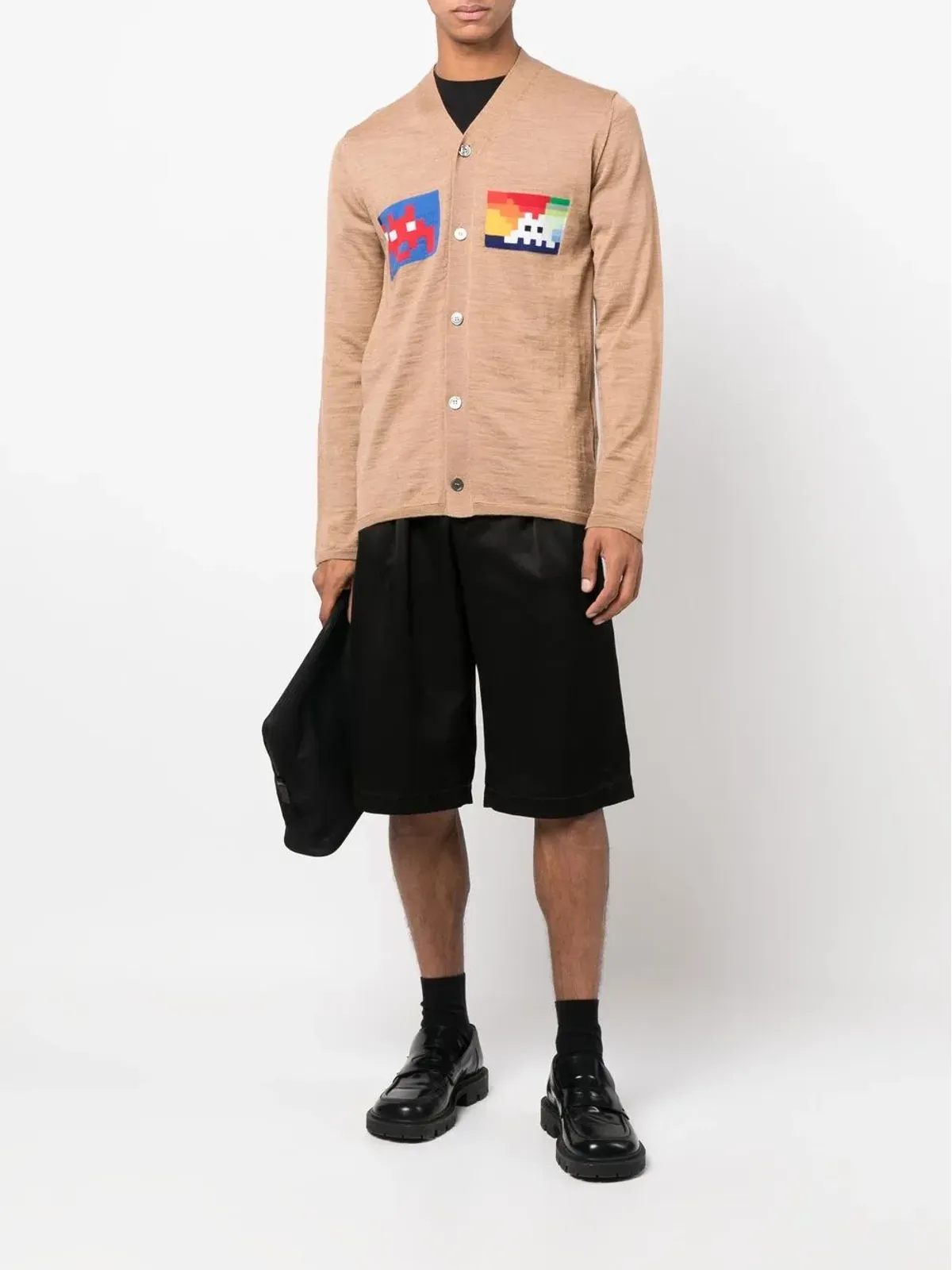 Comme Des Garçons Shirt グラフィックプリント Vネック カーディガン - 画像2