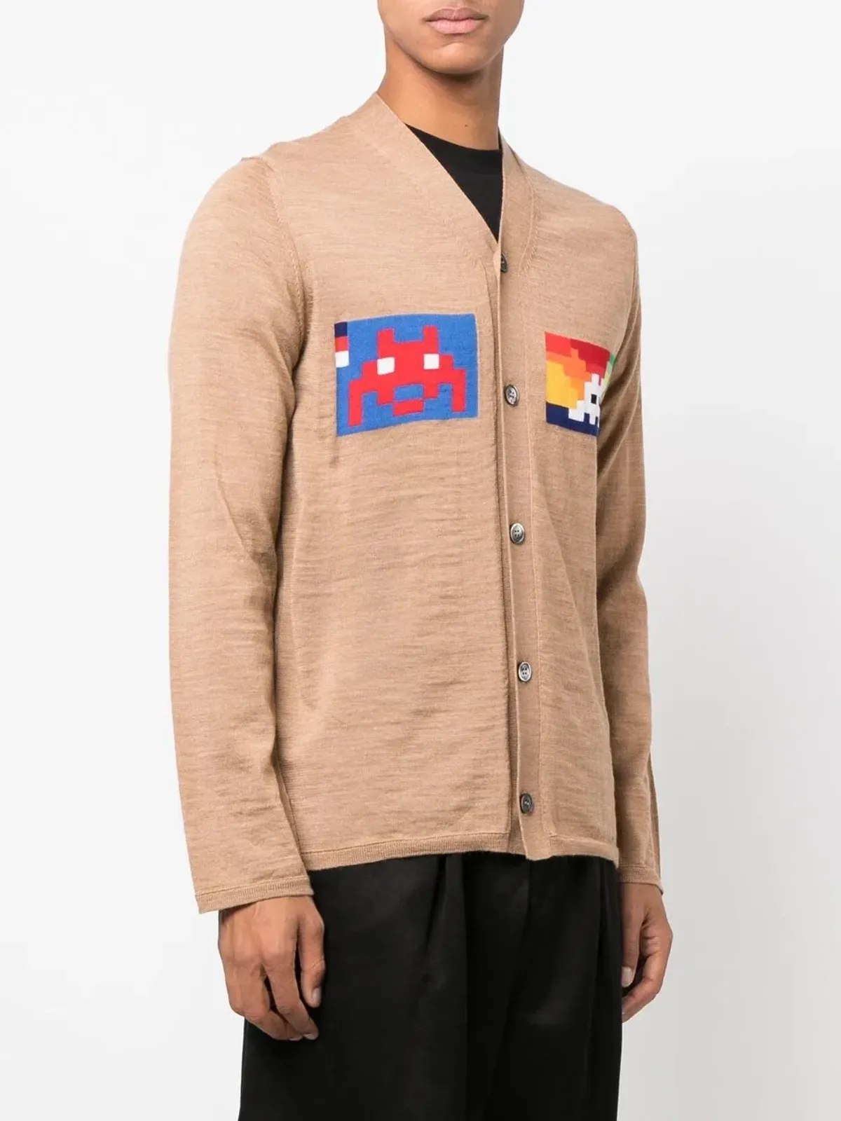 Comme Des Garçons Shirt グラフィックプリント Vネック カーディガン - 画像3
