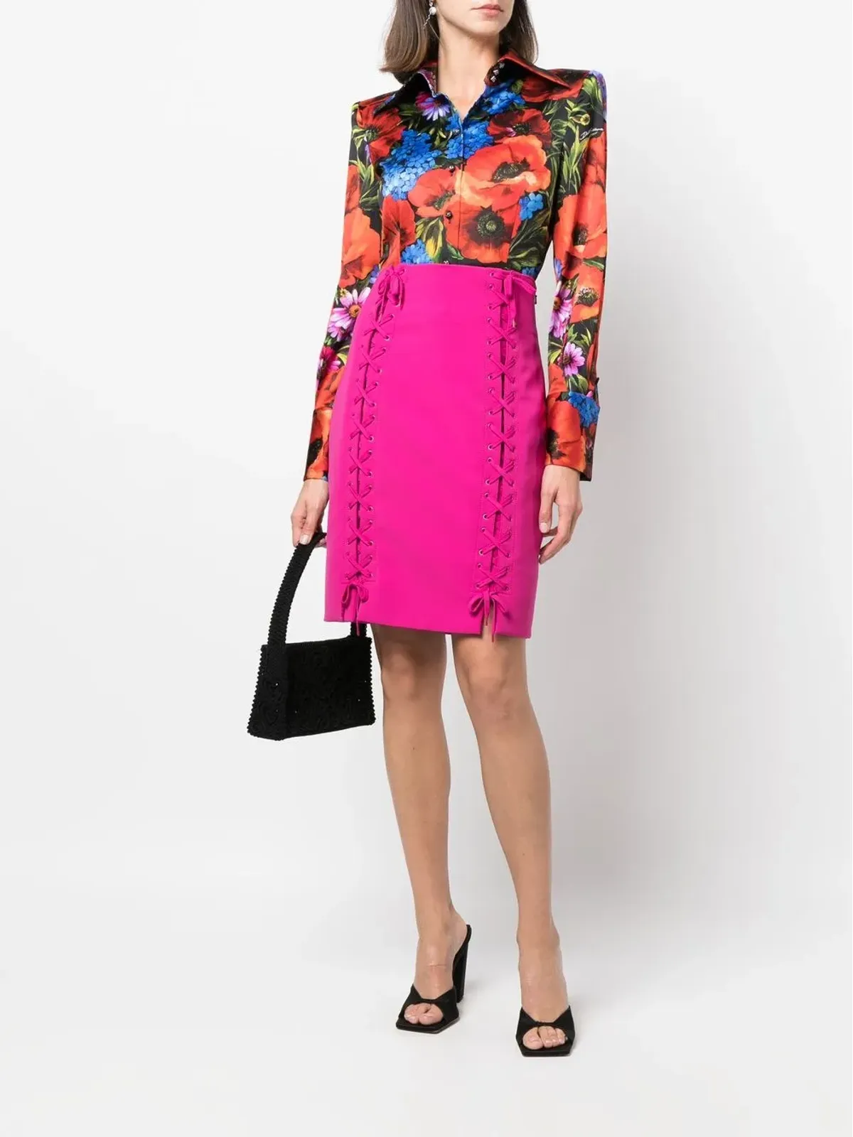 Moschino 紐結びペンシルスカート - 画像2