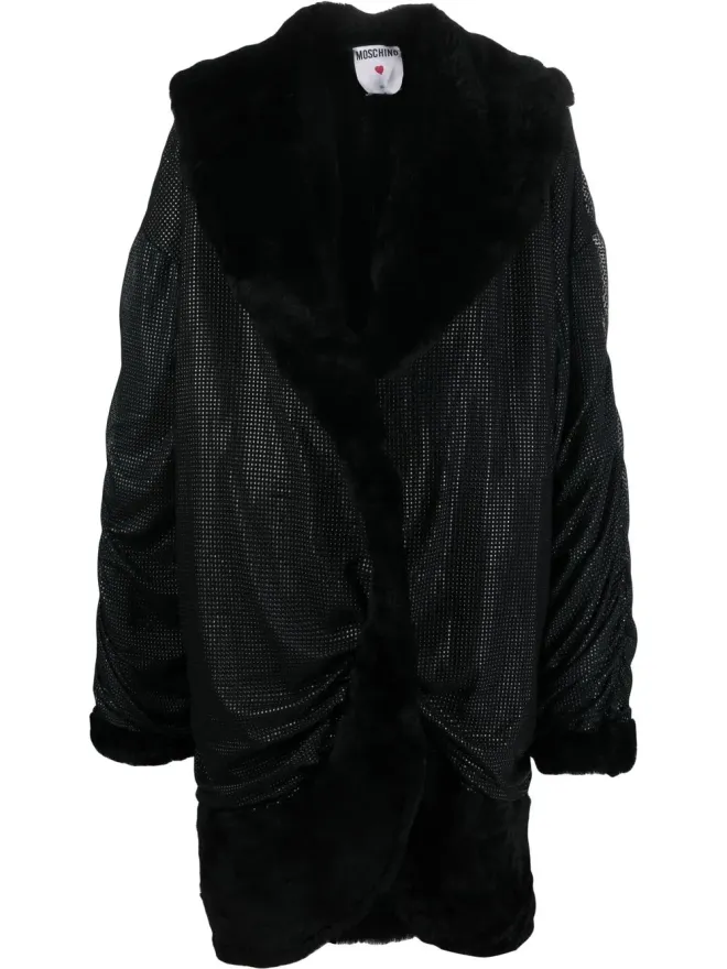 Moschino Pre-Owned Moschino Pre-Owned 2000s ドレープエフェクトコートの商品画像