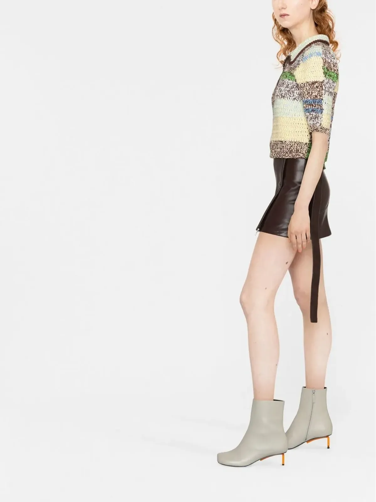 Eckhaus Latta ハイウエストベルト付きミニスカート - 画像4