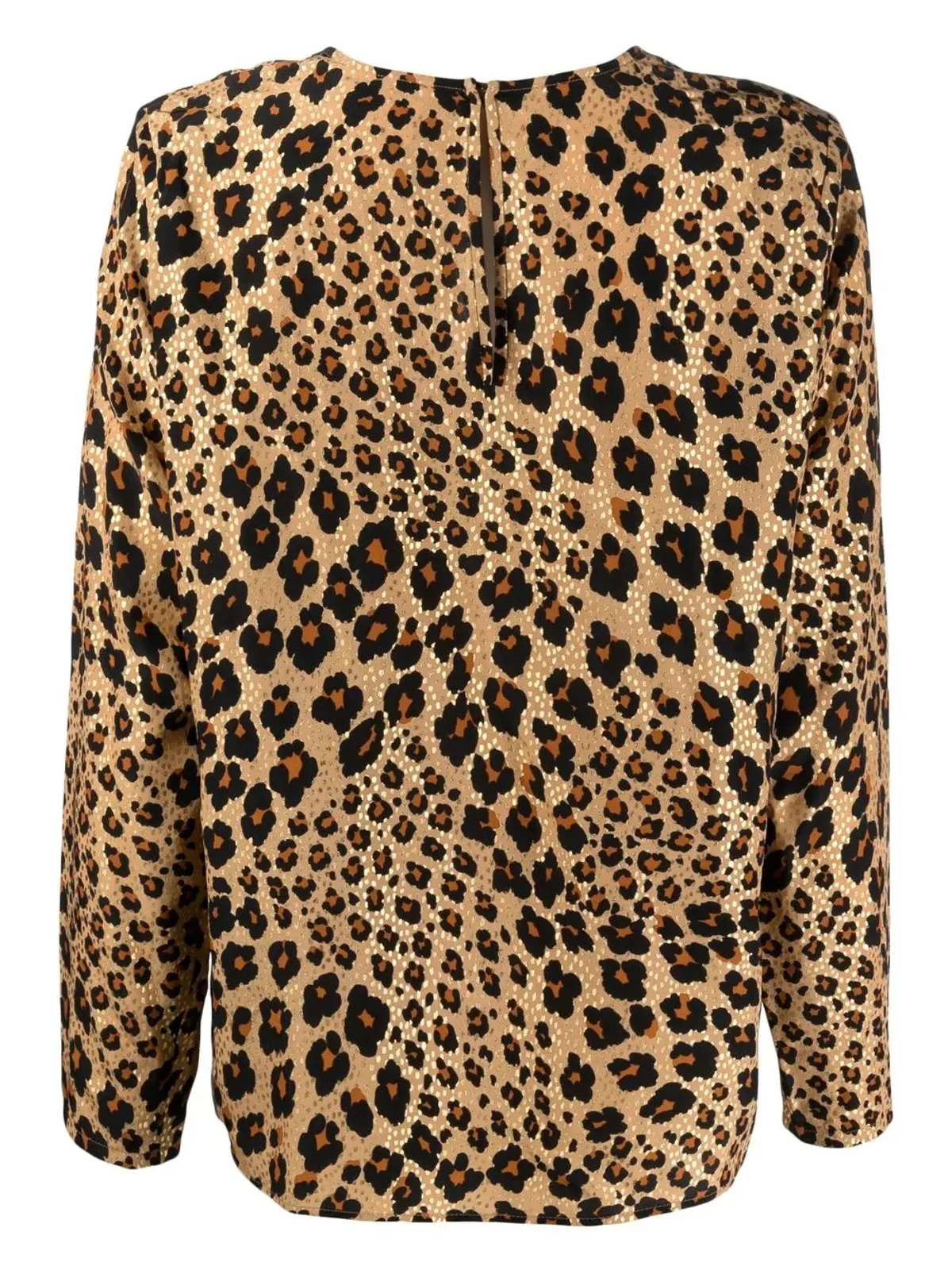 Saint Laurent Pre-Owned レオパード柄シルクトップ - 画像2